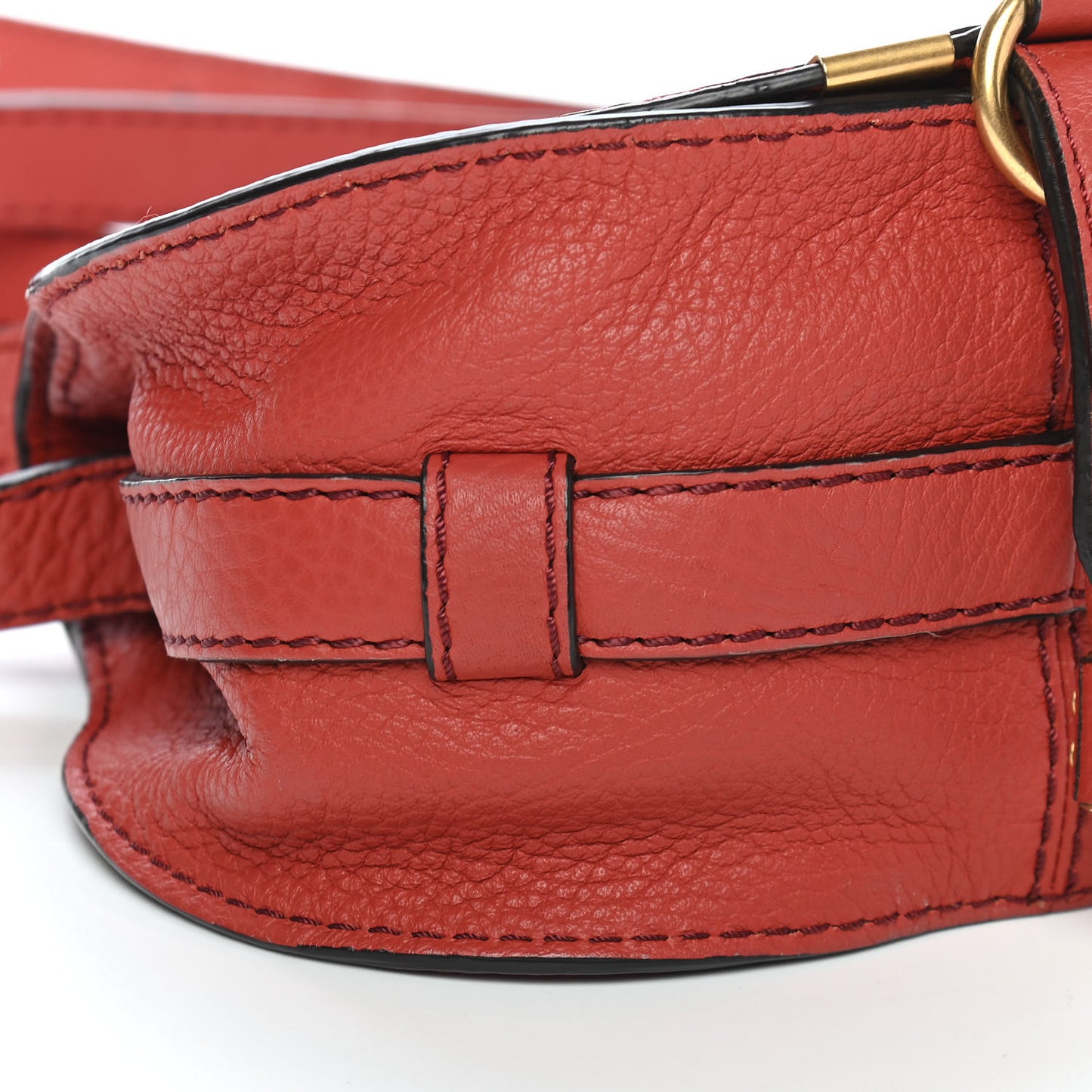 Calfskin Mini Marcie Round Crossbody Bag Brick