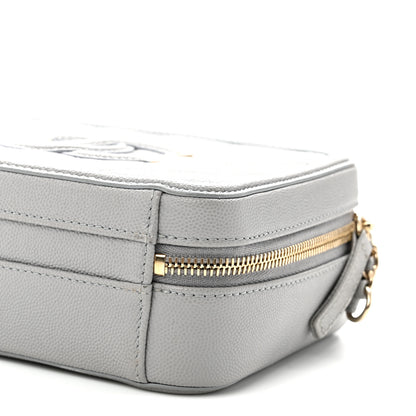 Chanel Caviar Quilted Small CC Filigree Vanity Case Grey 10 of 10