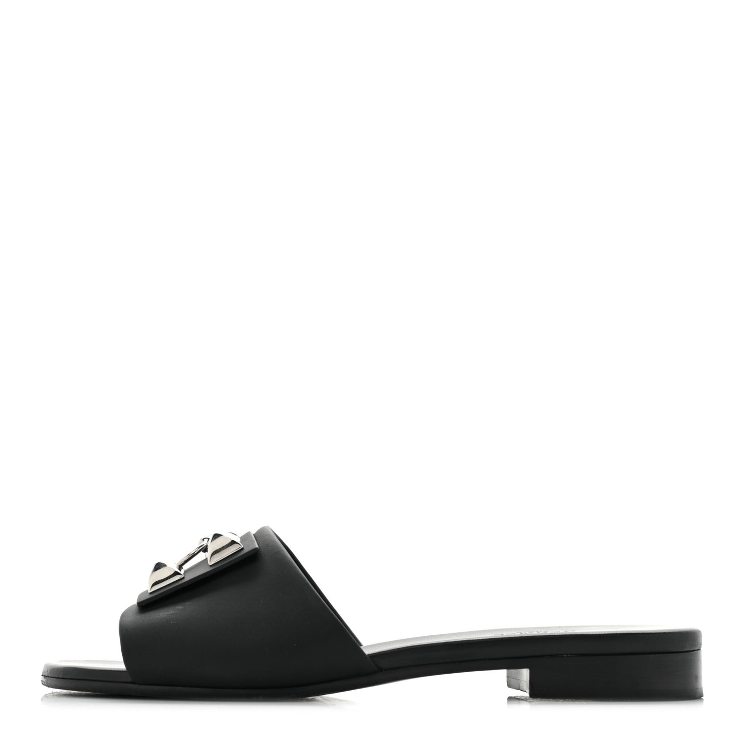 Calfskin Dune Sandals 37 Black