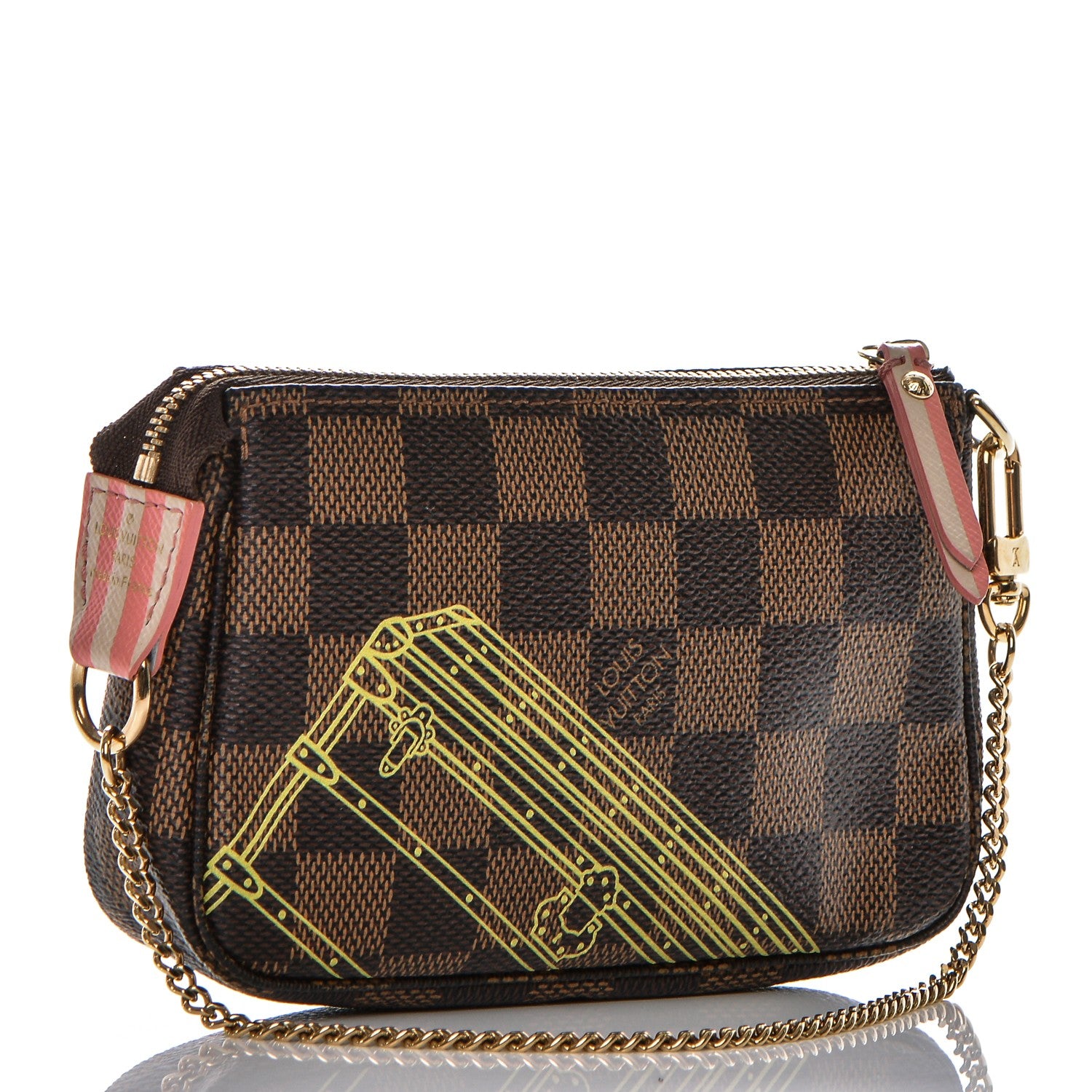 Louis Vuitton Damier Ebene 2014 Christmas Animation Mini Pochette Accessories 3 of 7