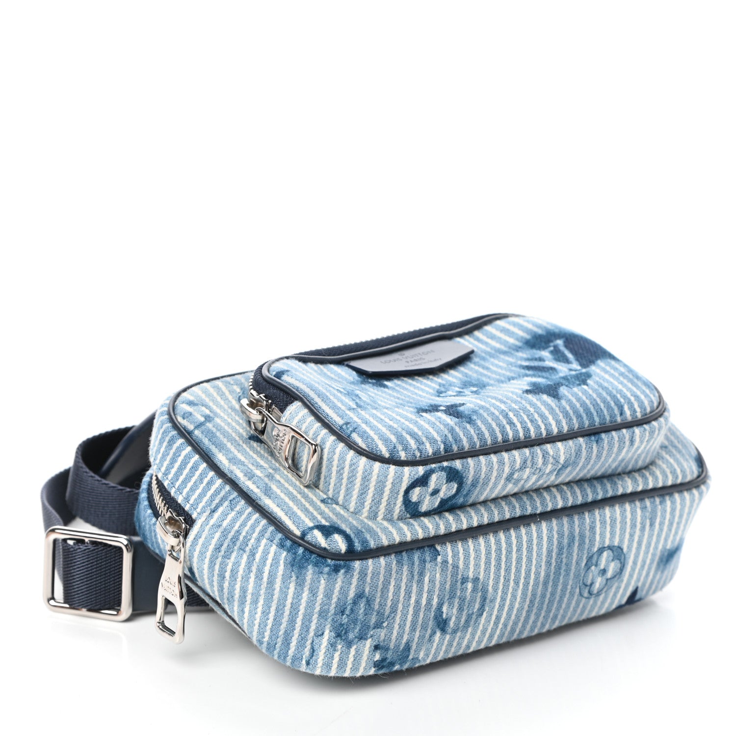 Louis Vuitton Hickory Stripes Denim Monogram Watercolor Outdoor Pouch Blue 4 of 9