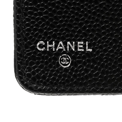 Chanel Caviar Quilted Yen Wallet Black 6 of 8