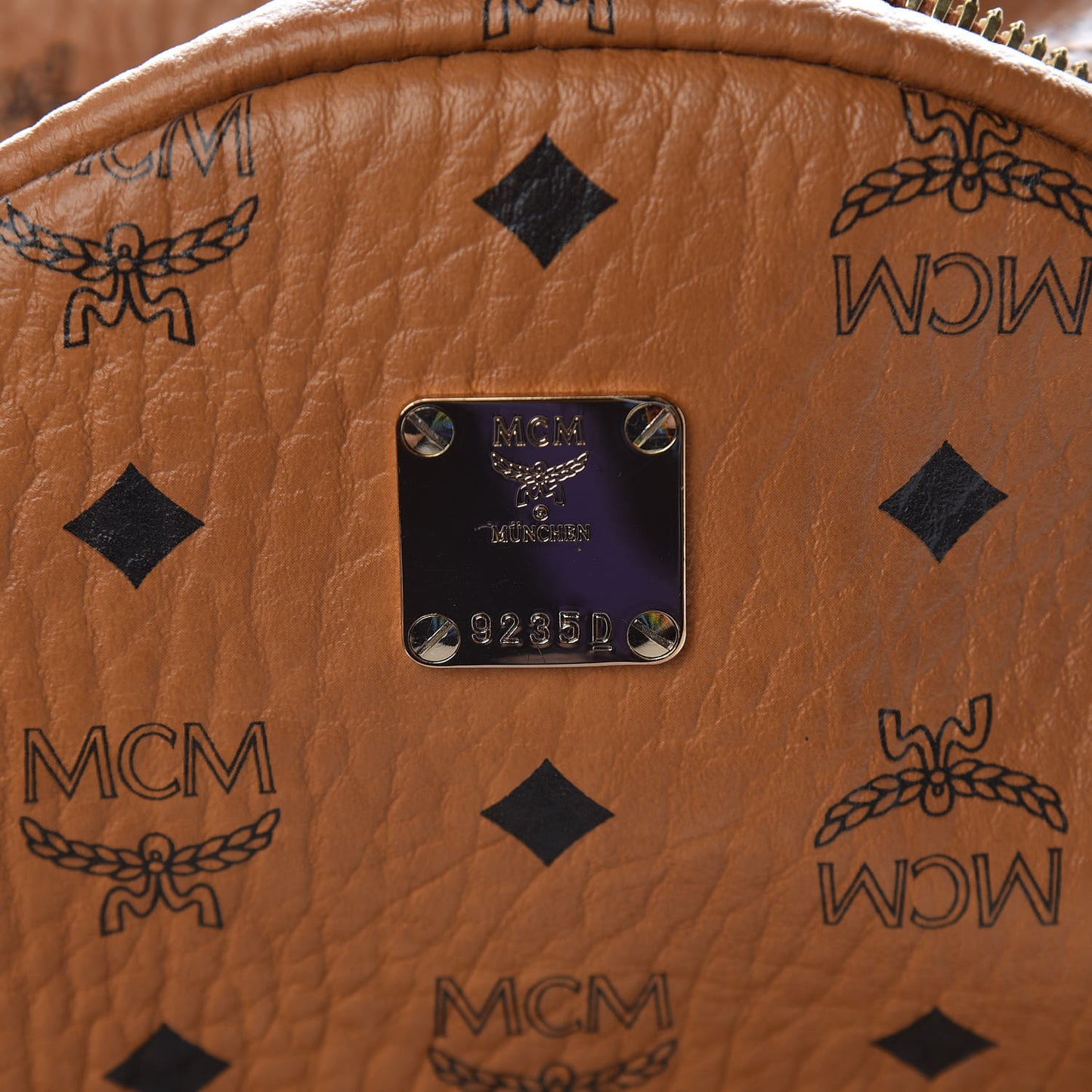 Visetos Small Side Stud Stark Backpack Cognac