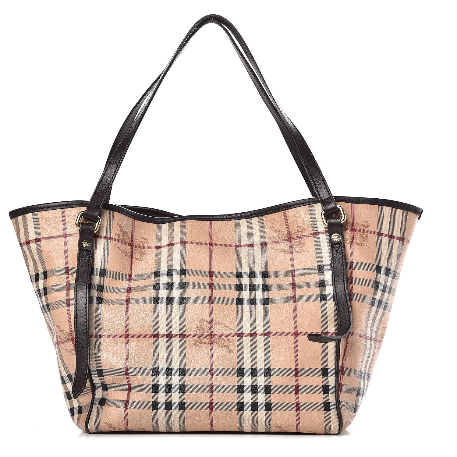 Burberry Haymarket Check Small Canterbury Tote Chocolate 1 of 17
