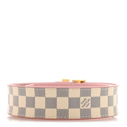Louis Vuitton Damier Azur 30mm LV Initiales Reversible Belt 85 34 Pink 2 of 10