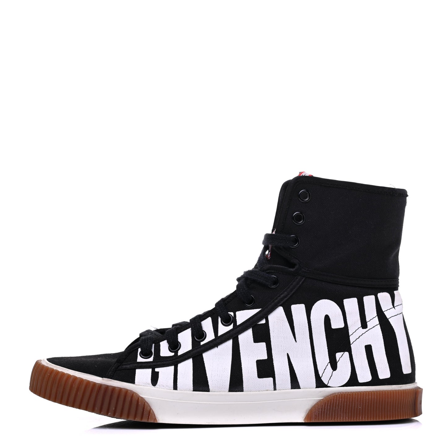Canvas Womens High Top Logo Sneakers 40 Black