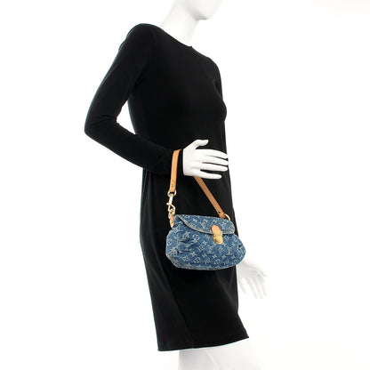 Louis Vuitton Monogram Denim Mini Pleaty Blue 2 of 7