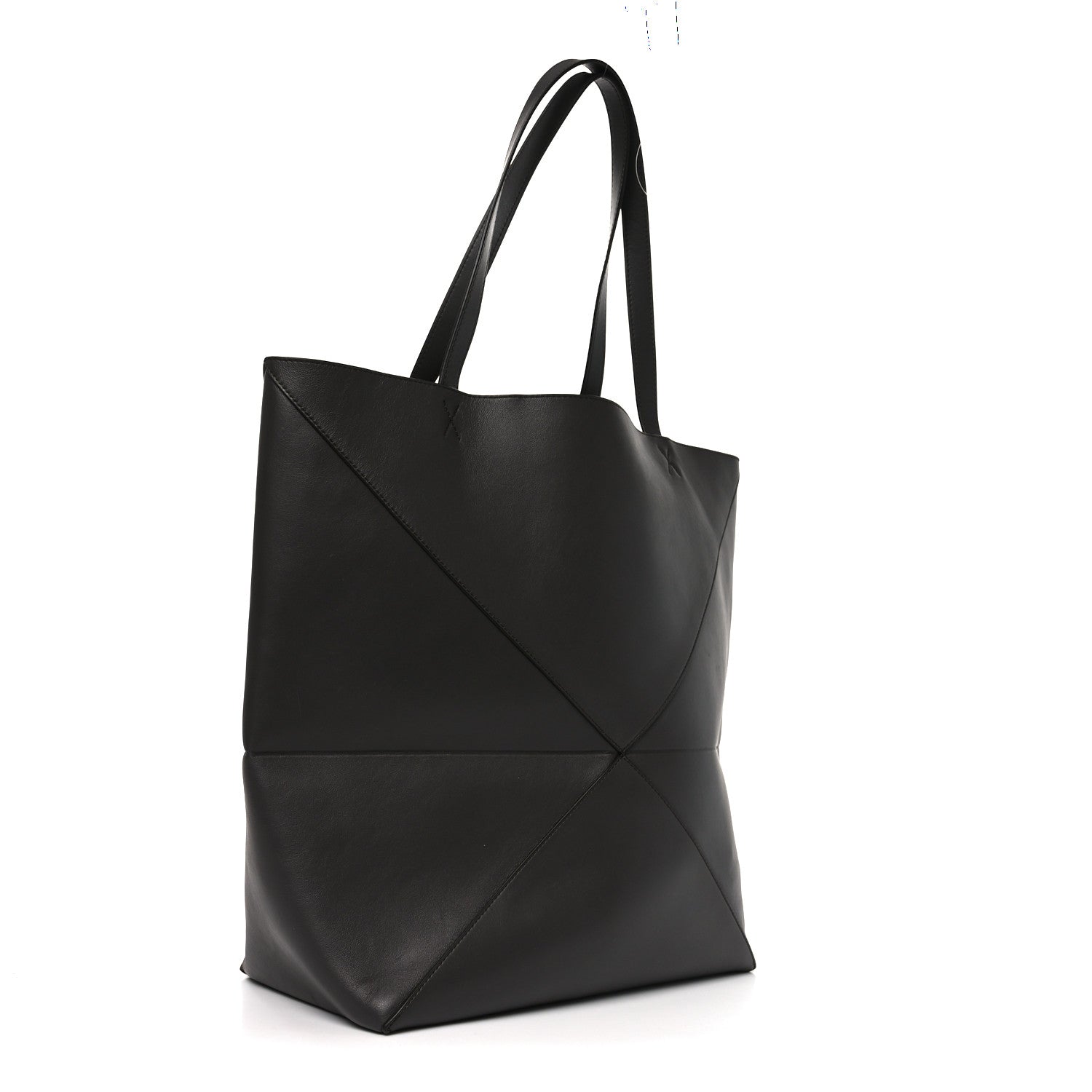 Loewe Shiny Calfskin Large Puzzle Fold Tote Dark Grey 3 of 9