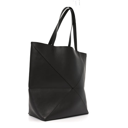 Loewe Shiny Calfskin Large Puzzle Fold Tote Dark Grey 3 of 9