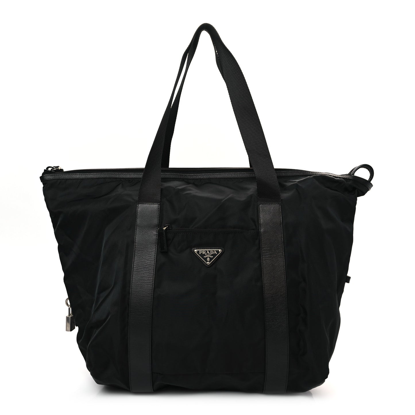 Tessuto Nylon Saffiano Tote Black