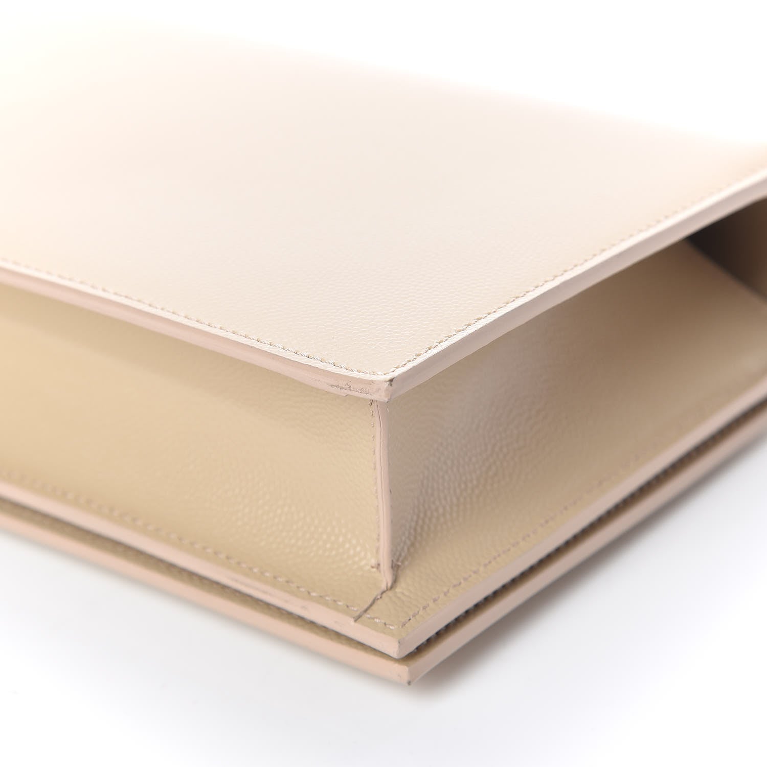 Saint Laurent Grain De Poudre Classic Kate Monogram Clutch Nude Powder 13 of 15