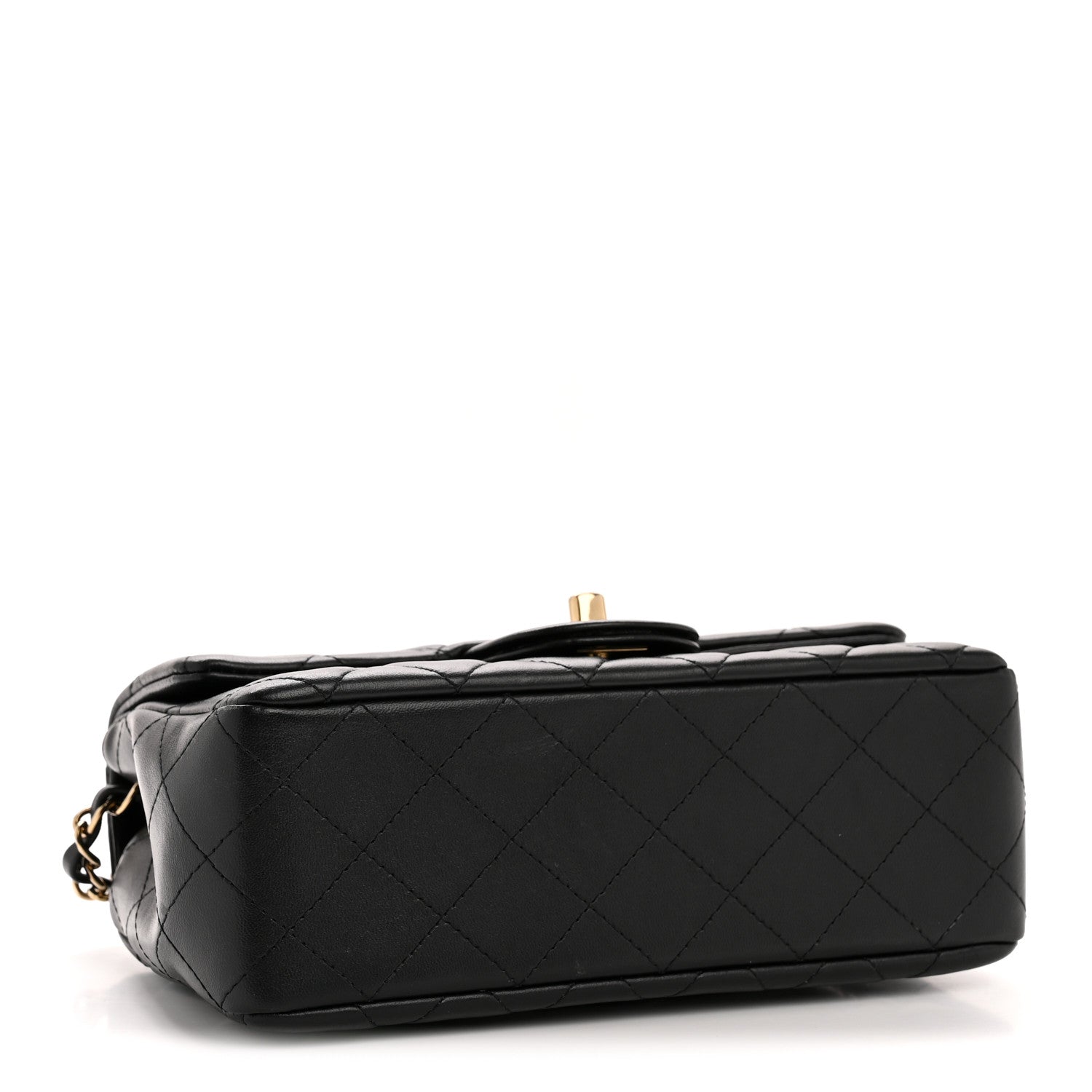 Chanel Lambskin Quilted Mini Rectangular Flap Black 4 of 12