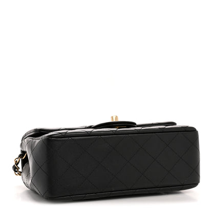 Chanel Lambskin Quilted Mini Rectangular Flap Black 4 of 12