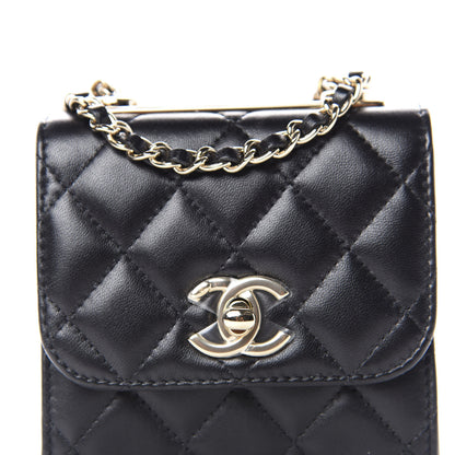 Chanel Lambskin Quilted Mini Trendy CC Chain Wallet Black 9 of 10