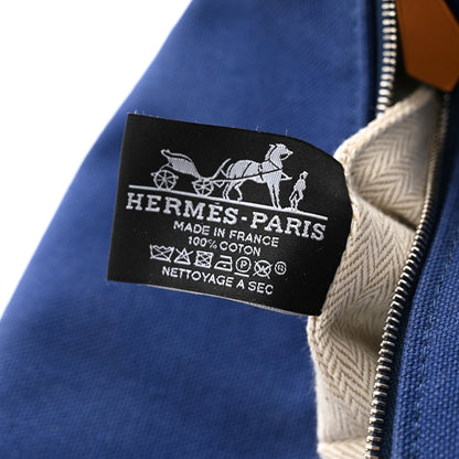 Hermes Canvas Large Bride-A-Brac Pouch Marine 6 of 9