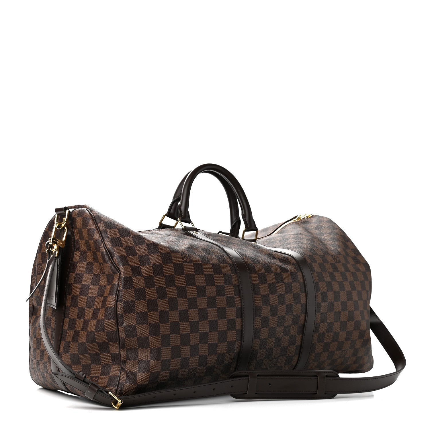 Louis Vuitton Damier Ebene Keepall Bandouliere 55 3 of 10