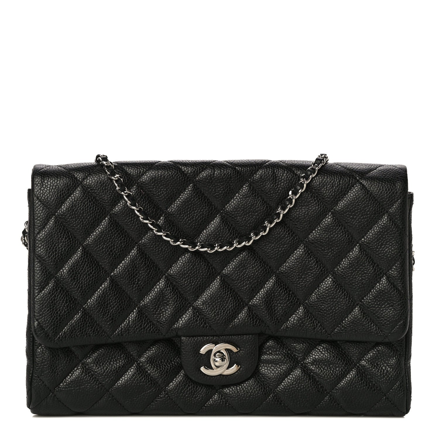Chanel Caviar Quilted Clutch With Chain Flap Black 1 of 17