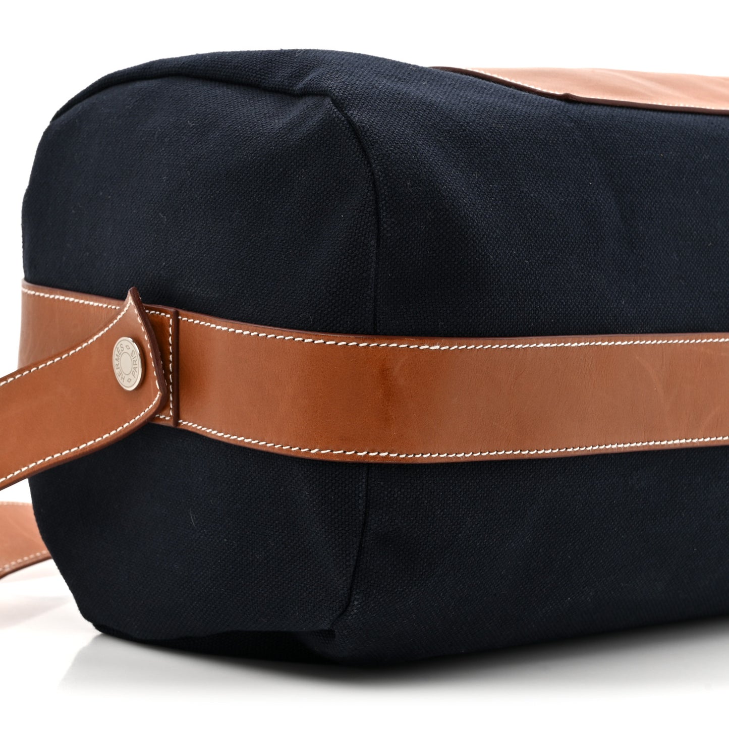 Toile Goeland Idro Calfskin Odyssee Terre Duffle Bag Bleu Marine Gold