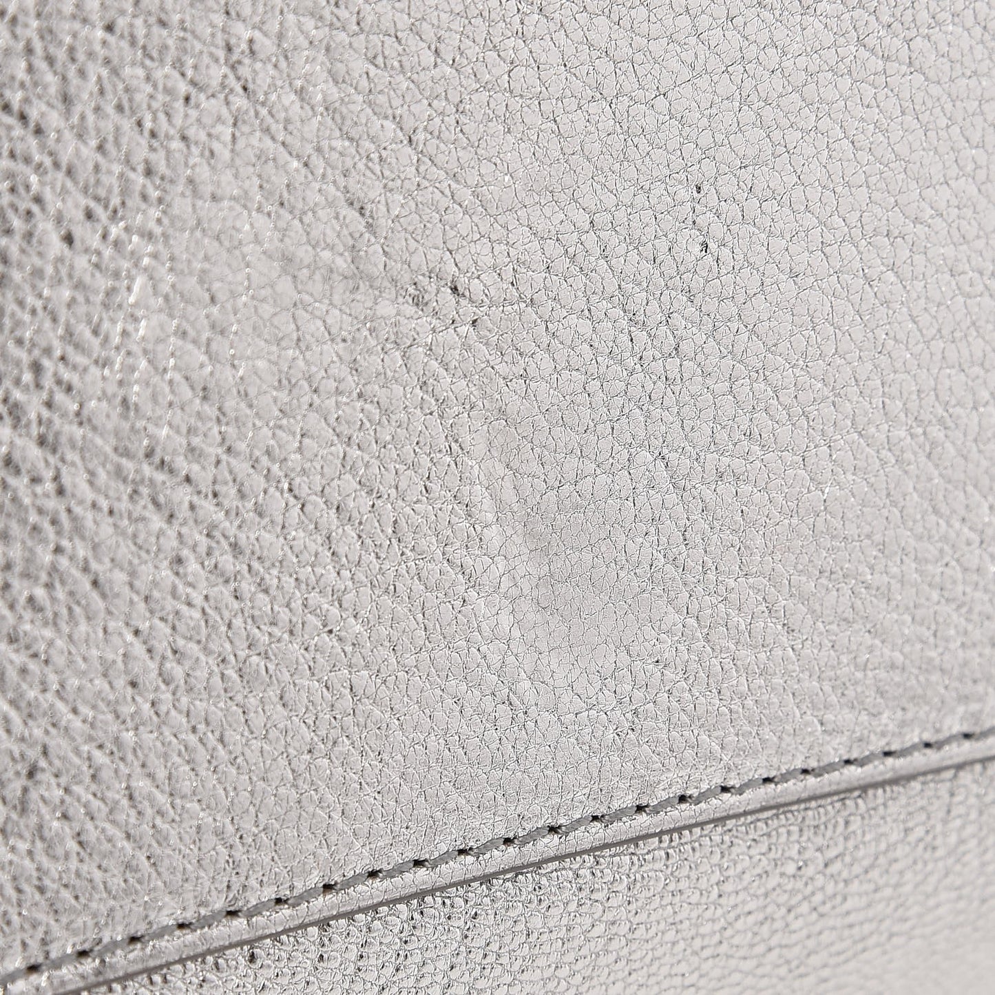 Metallic Sugar Goatskin Small Antigona Silver