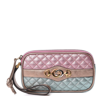 Gucci Laminated Nappa Trapuntata Zumi iPhone Case Rosa Lago Rame 1 of 6