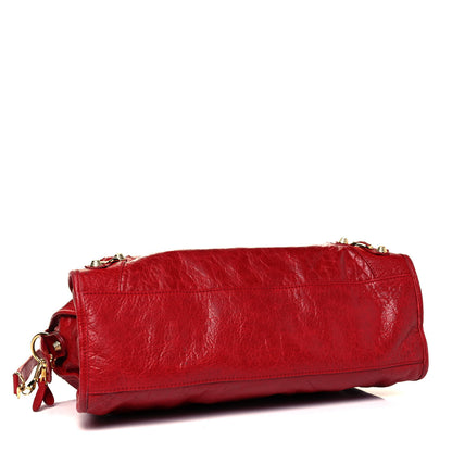 Balenciaga Agneau Giant 12 Gold Hardware City Rouge Lipstick 4 of 10