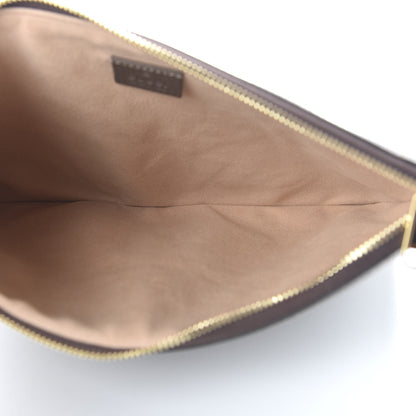 Gucci GG Supreme Monogram Large Ophidia Pouch Clutch Brown 5 of 11