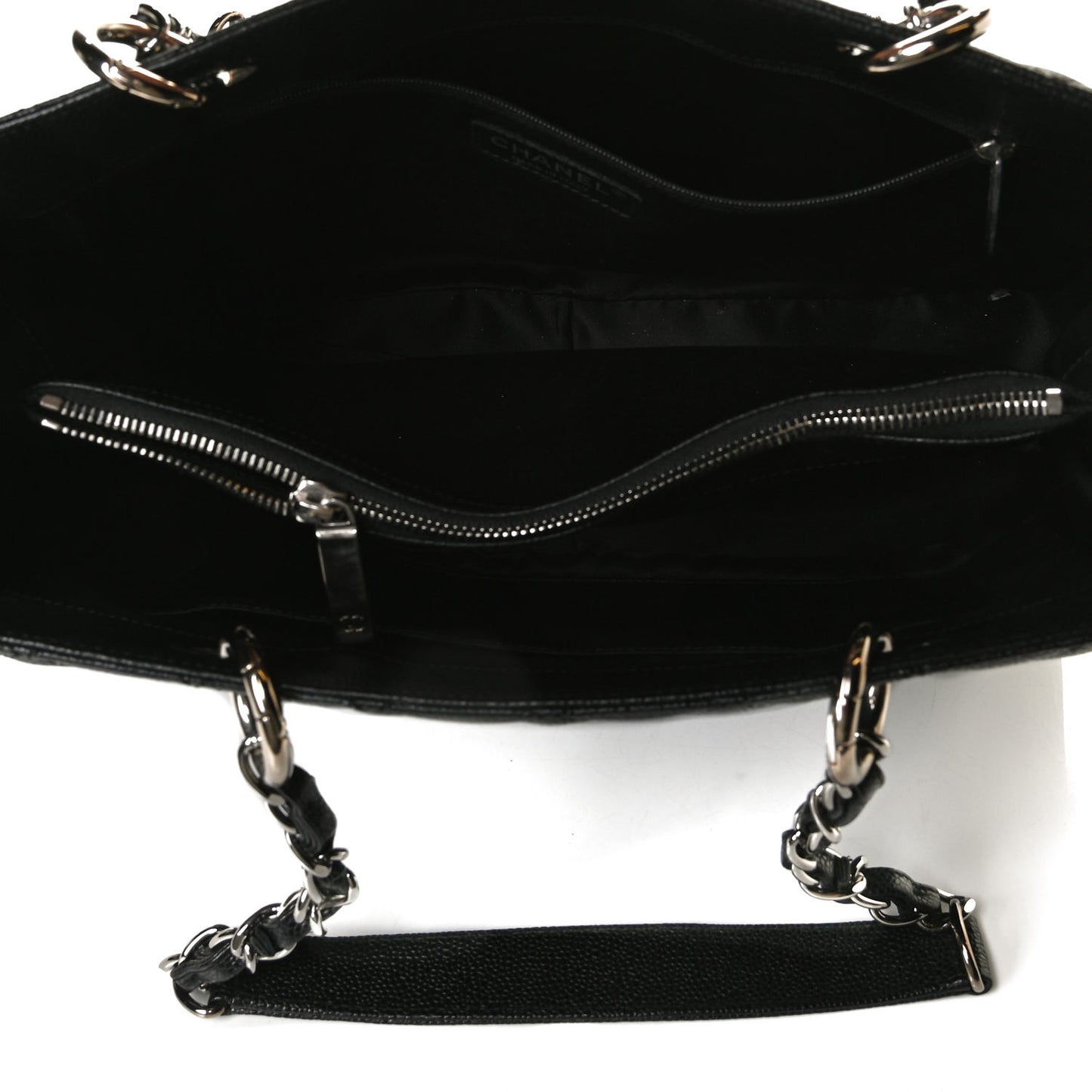 Caviar Quilted Grand Shopping Tote GST Black