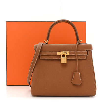 Hermes Togo Kelly Retourne 25 Gold 12 of 12
