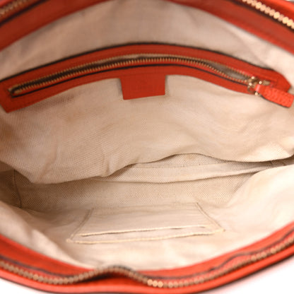 Gucci Pebbled Calfskin Small Soho Top Handle Bag Sun Orange 4 of 10