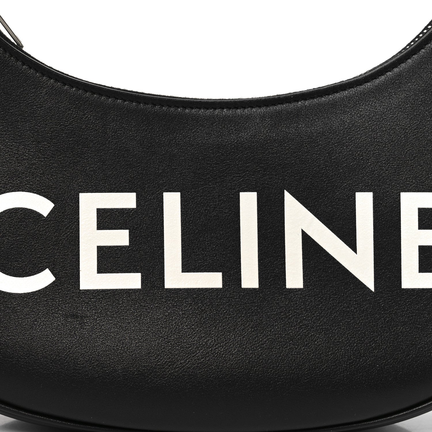 Celine Calfskin Ava Logo Shoulder Bag Black 7 of 9