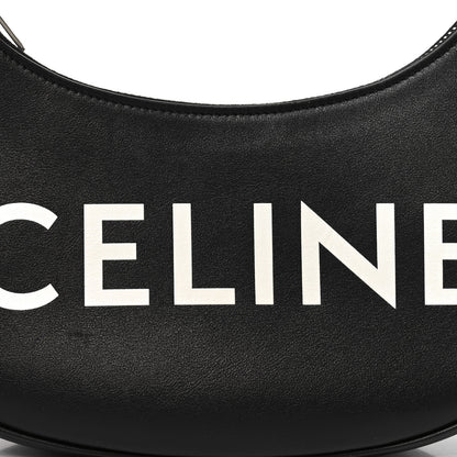 Celine Calfskin Ava Logo Shoulder Bag Black 7 of 9