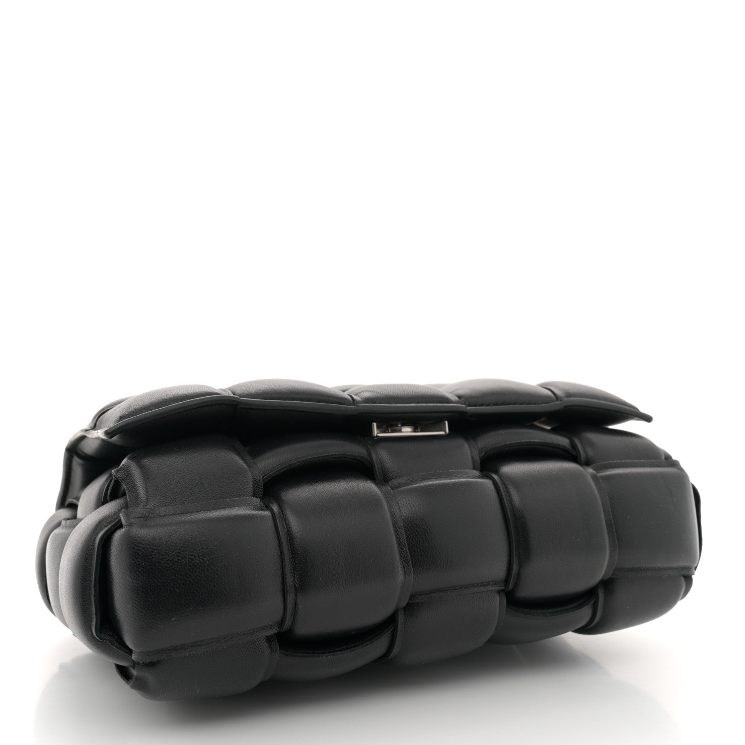 Bottega Veneta Lambskin Maxi Intreccio Padded Chain Cassette Crossbody Bag Black 4 of 11