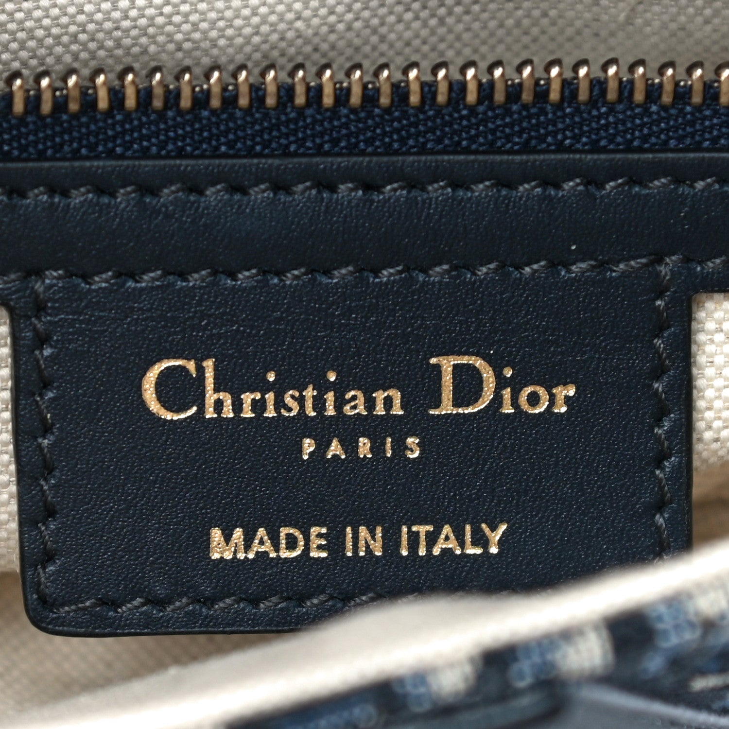 Christian Dior Oblique Saddle Bag Blue 6 of 10