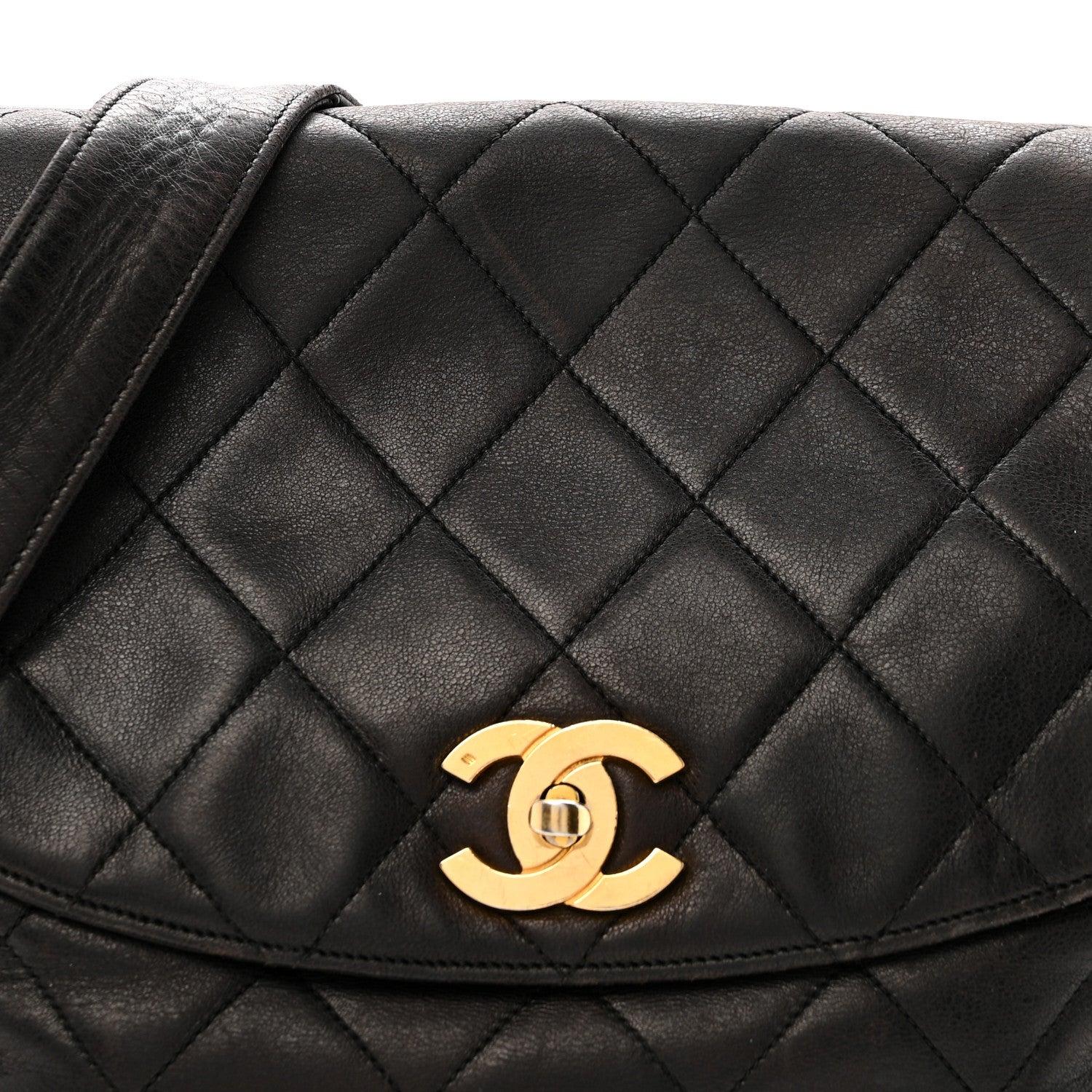 Chanel Lambskin Quilted Flap Shoulder Bag Black 8 of 16