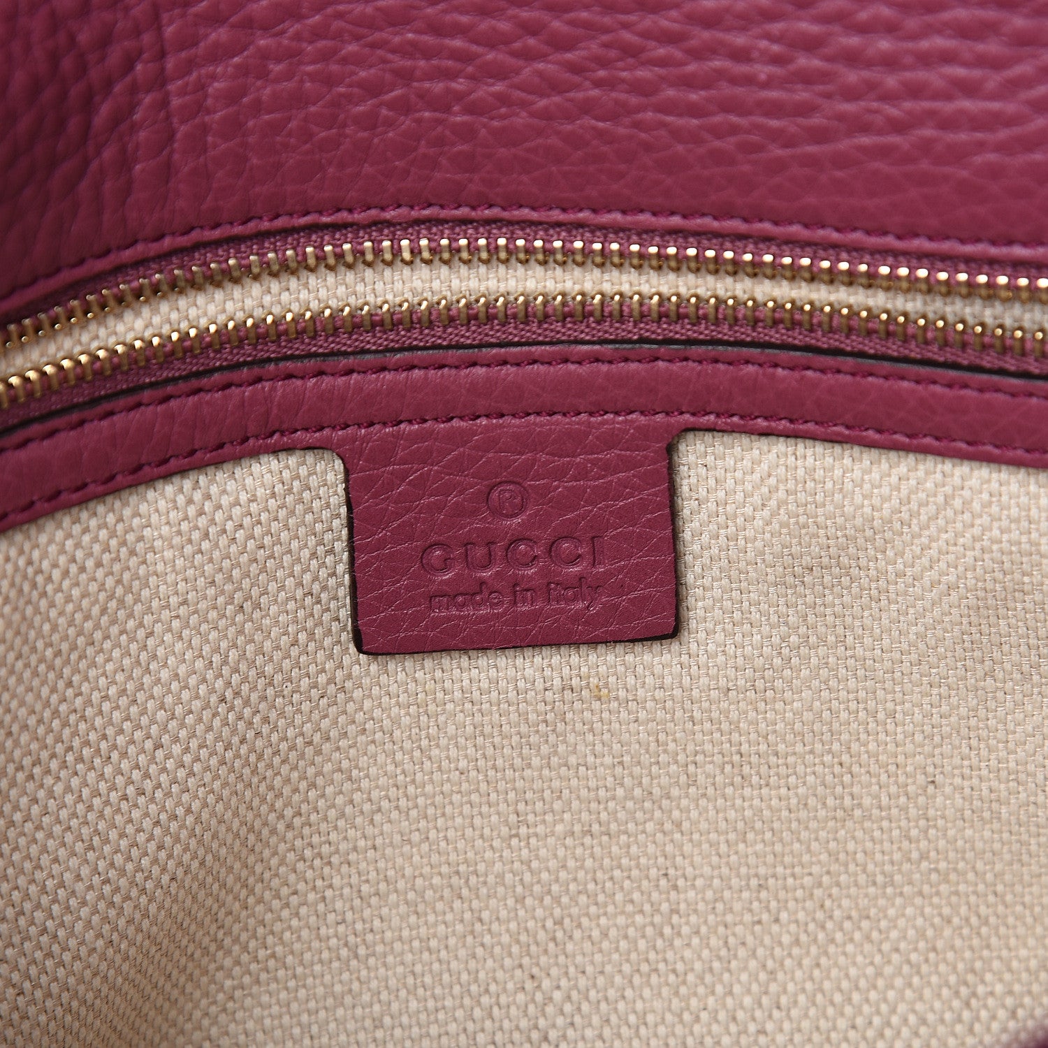 Gucci Pebbled Calfskin Medium Soho Clutch Peonia Flower 5 of 6