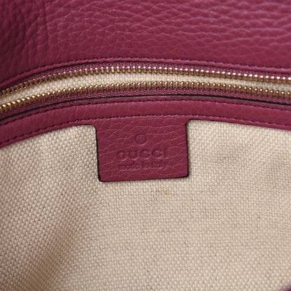 Gucci Pebbled Calfskin Medium Soho Clutch Peonia Flower 5 of 6