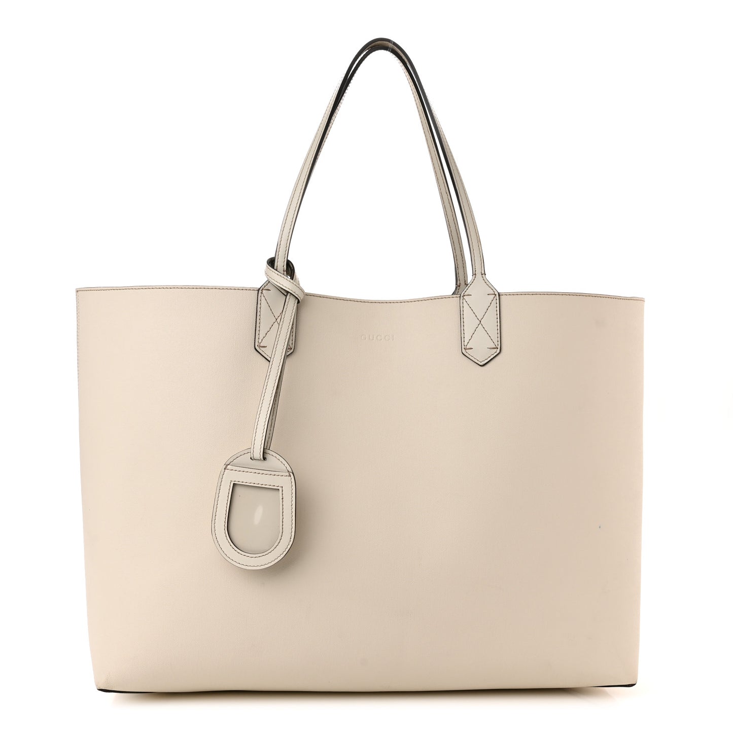 Calfskin GG Supreme Monogram Large Reversible Tote White