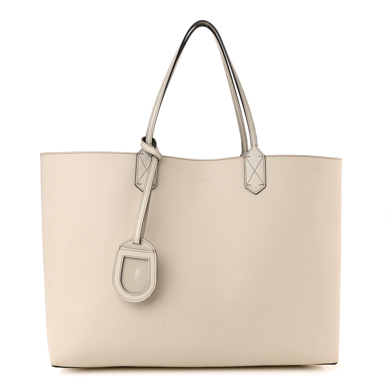 Gucci Calfskin GG Supreme Monogram Large Reversible Tote White 3 of 17