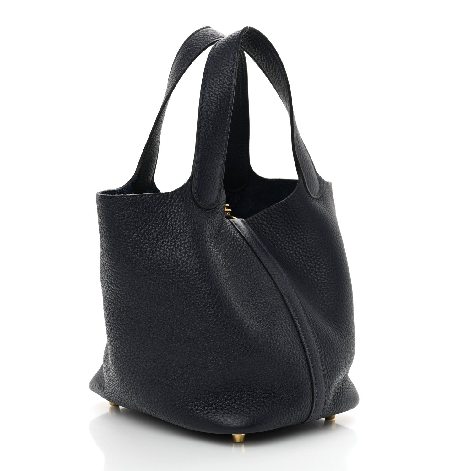 Hermes Taurillon Clemence Picotin Lock 18 PM Bleu Nuit 3 of 10