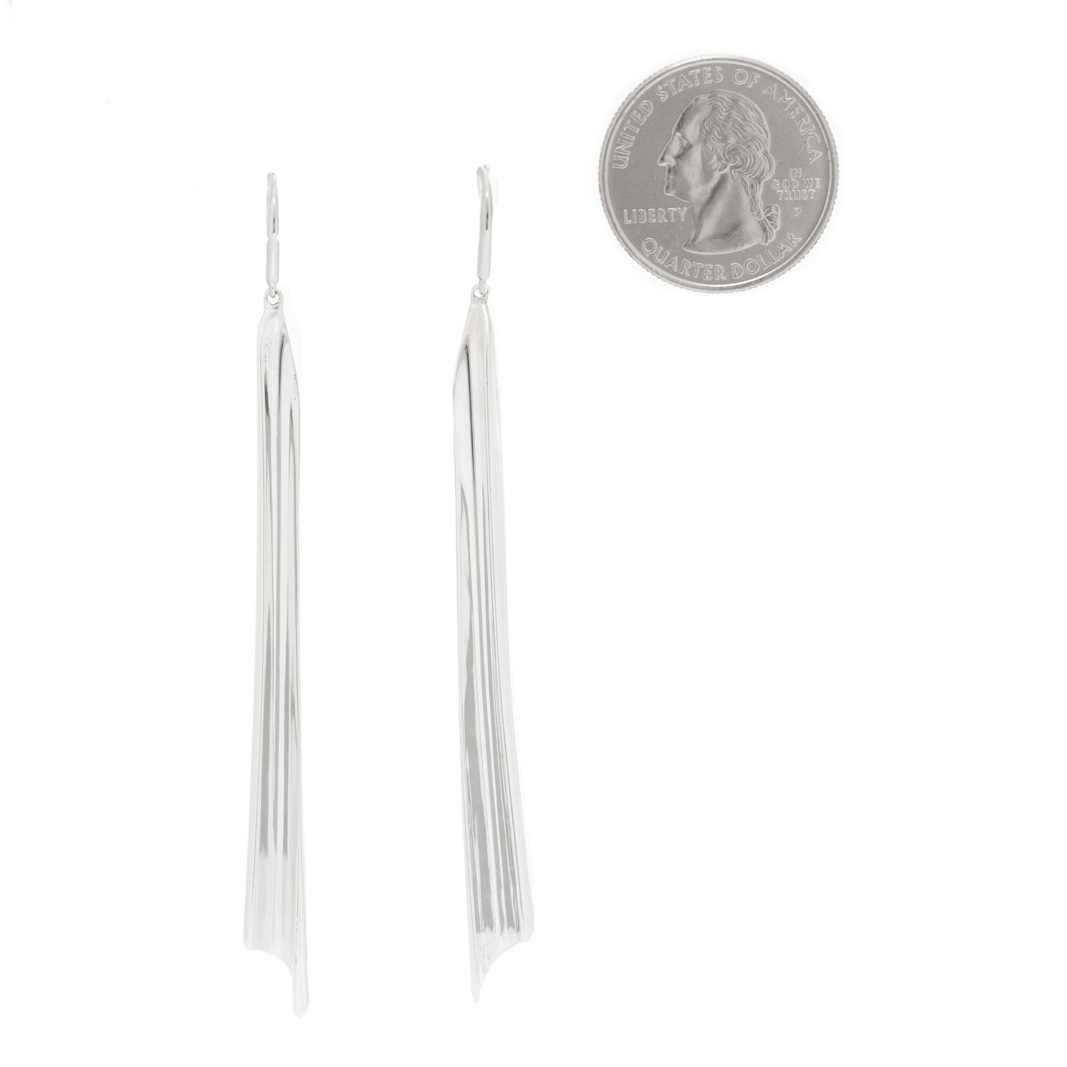 Tiffany Sterling Silver Frank Gehry Flux Drop Earrings 2 of 4