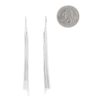 Tiffany Sterling Silver Frank Gehry Flux Drop Earrings 2 of 4