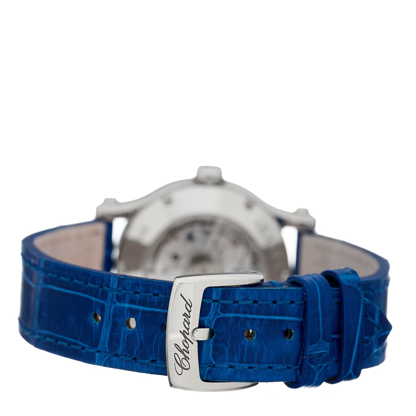 Stainless Steel Alligator 5 Diamond 30mm Happy Sport Quartz Watch