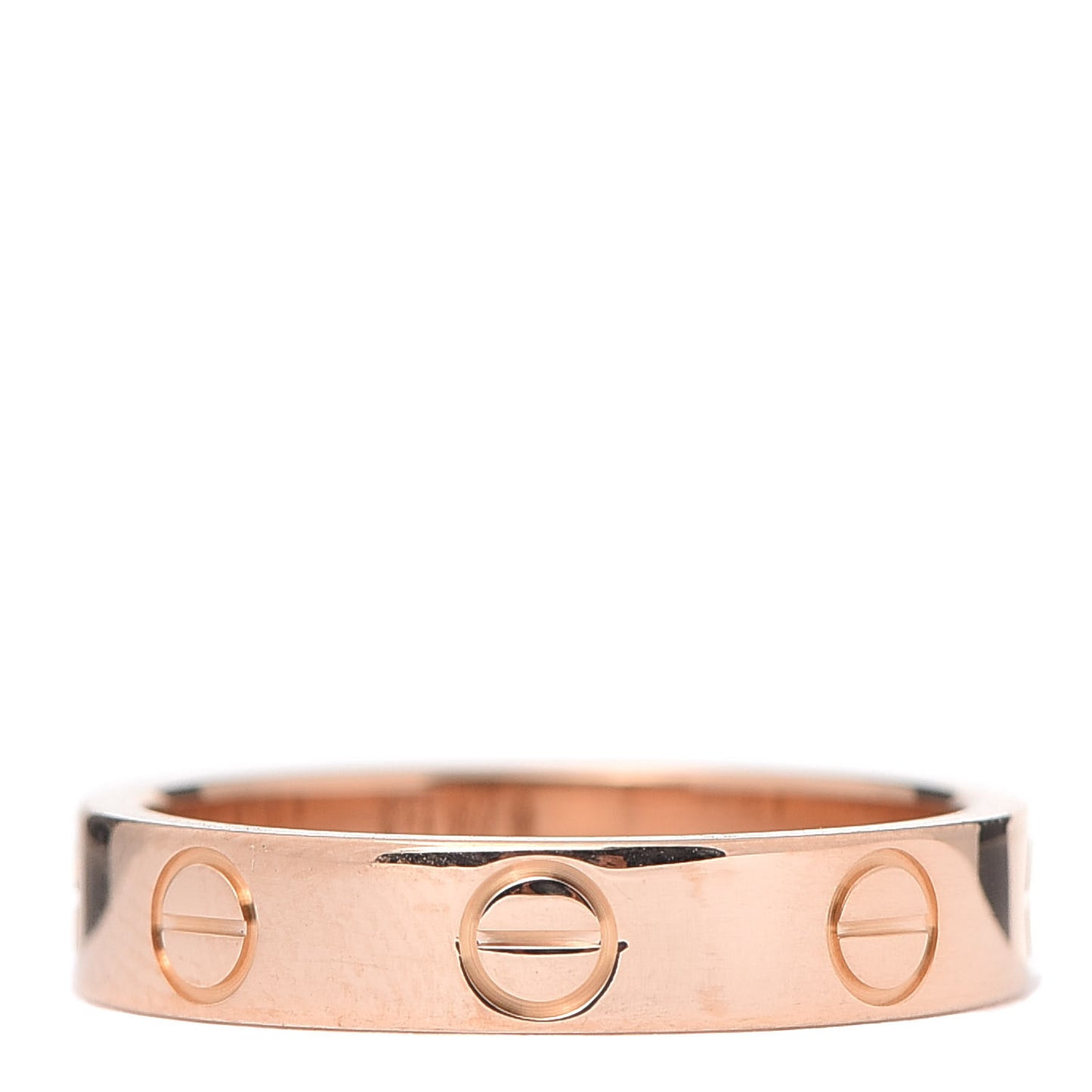 18K Pink Gold 3.5mm LOVE Wedding Band Ring 48 4.5