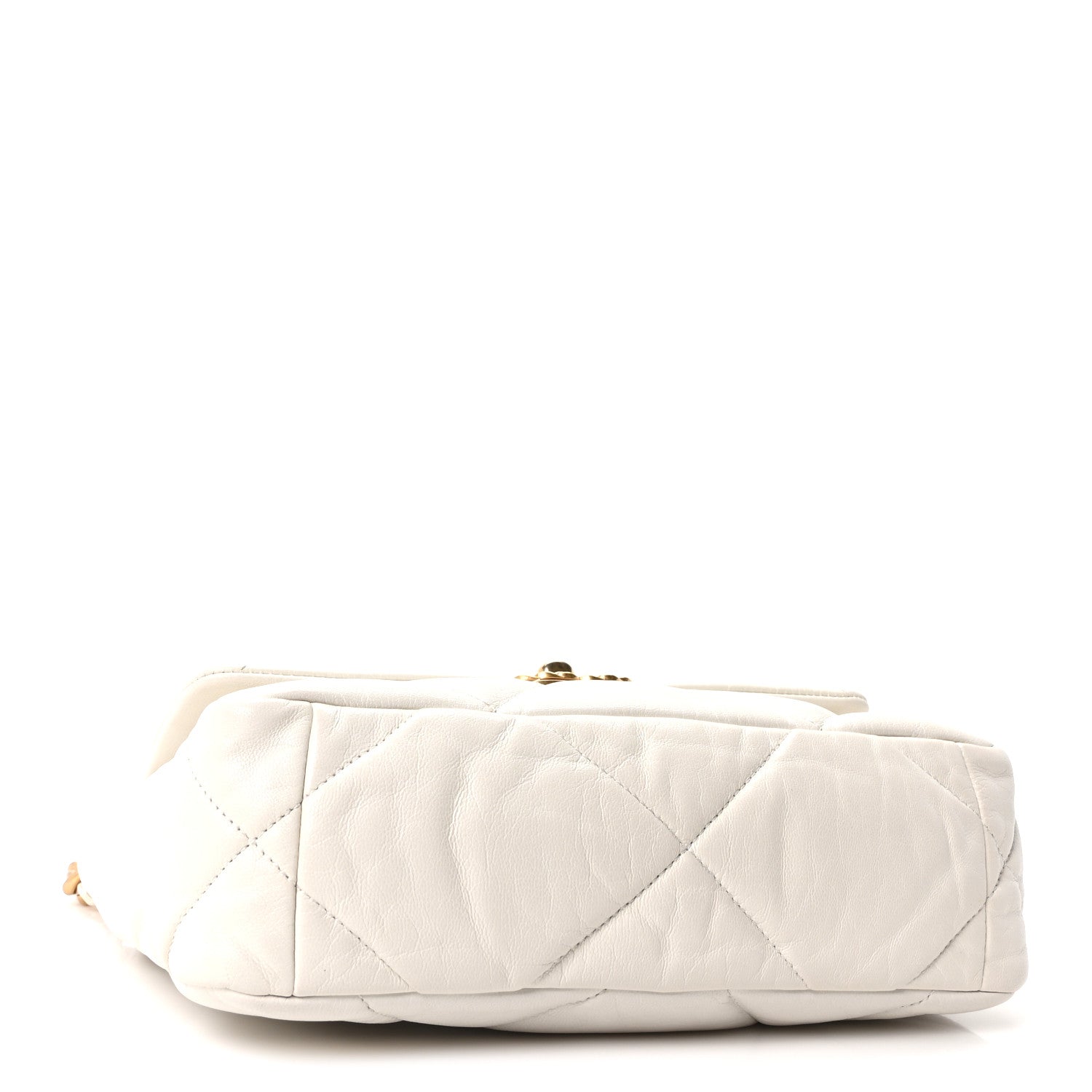Chanel Goatskin Quilted Medium Chanel 19 Flap White 4 of 10
