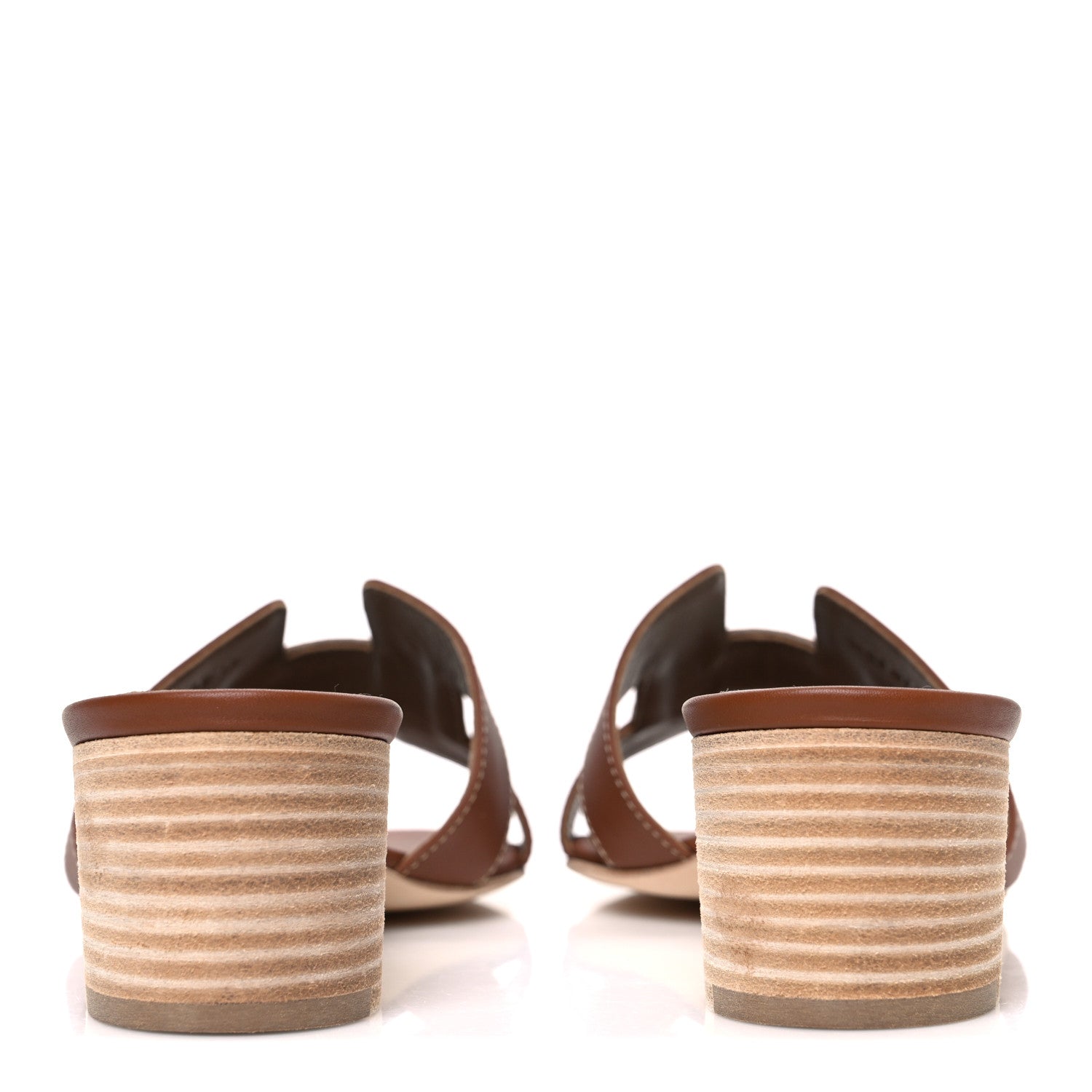 Hermes Calfskin Oasis Sandals 41 Gold 6 of 10