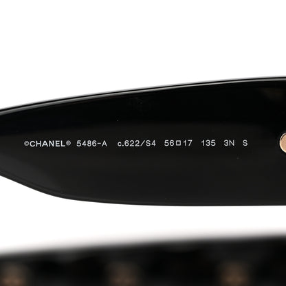 Chanel Acetate Quilted CC Sunglasses 5486-A Black 5 of 8