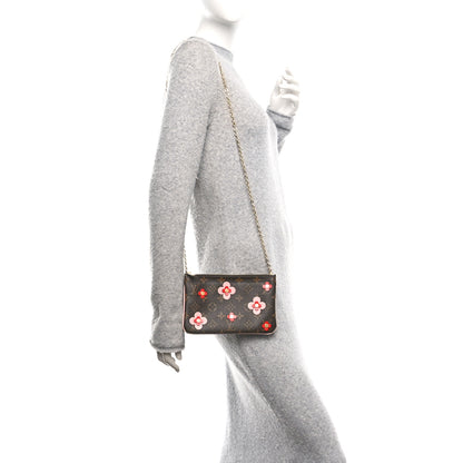 Louis Vuitton Monogram Blooming Flowers Double Zip Pochette 2 of 12