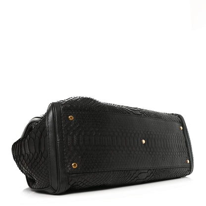 Gucci Snakeskin Large GG Running Tote Black 4 of 10