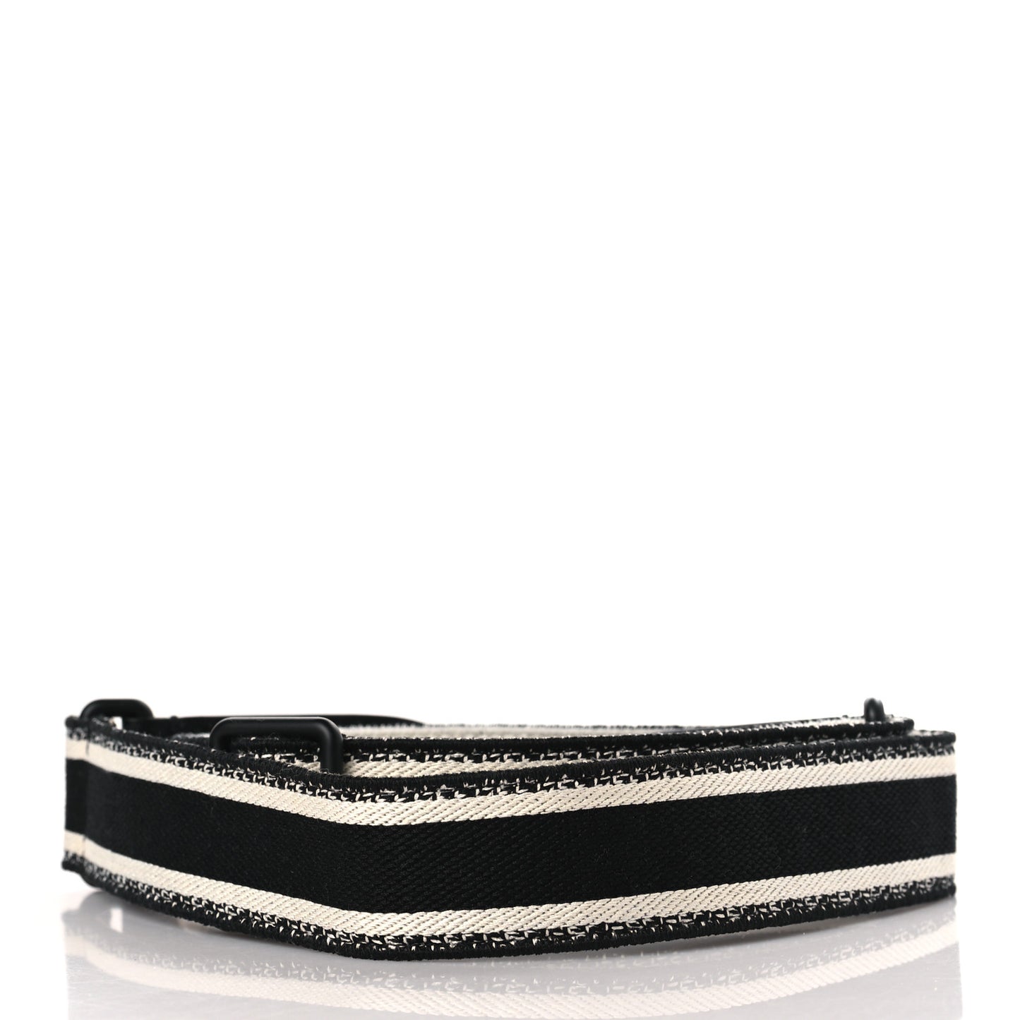 Canvas Embroidered Shoulder Strap Black Ultramatte