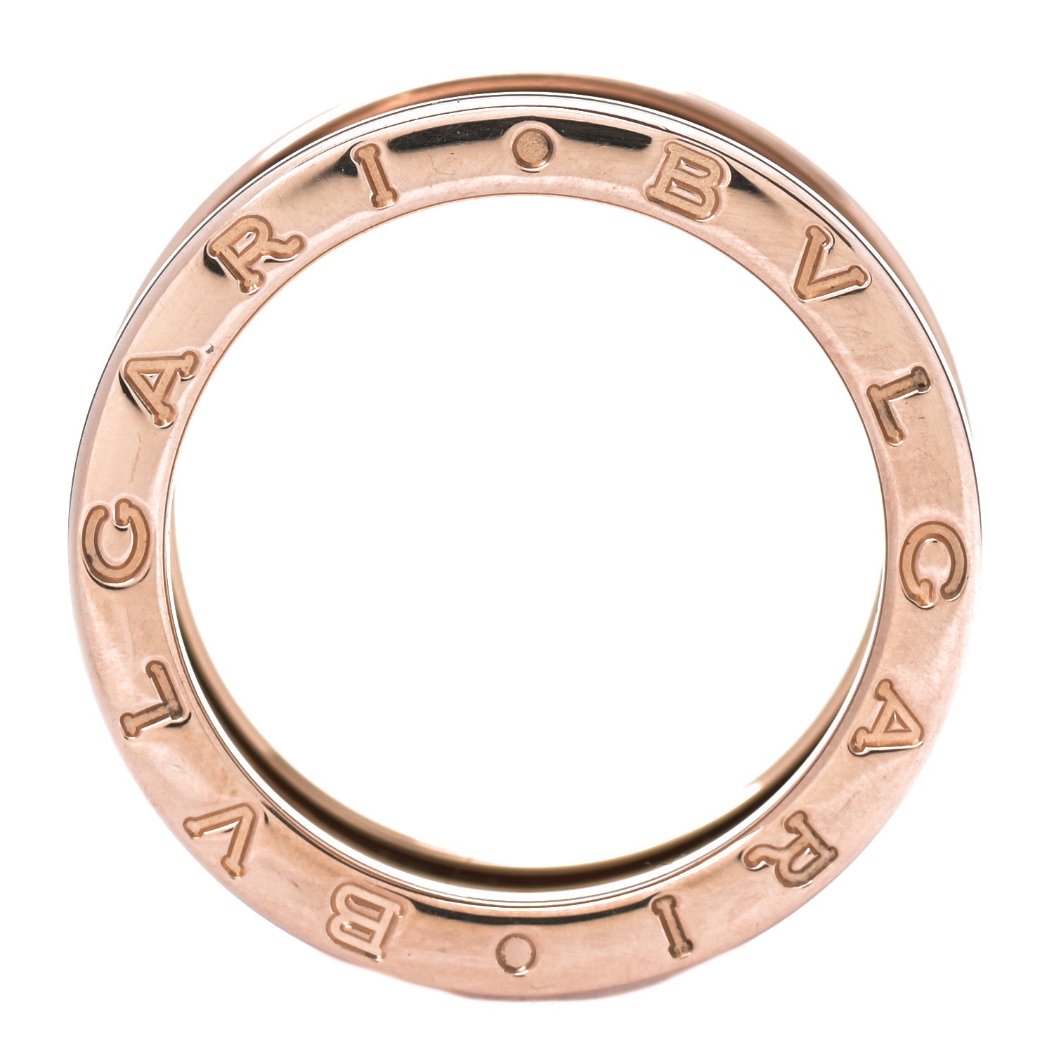 Bulgari 18K Rose Gold B.Zero1 Three-Band Ring 55 7.25 4 of 6